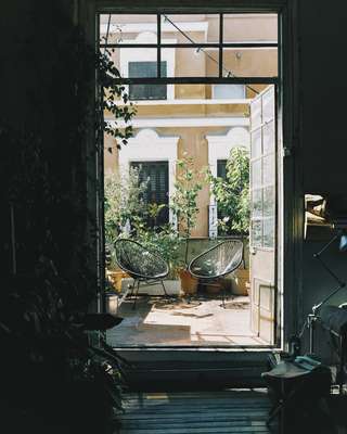 Sun-drenched terrace