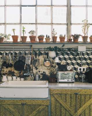 The kitchen, installed by Resina and Maciel