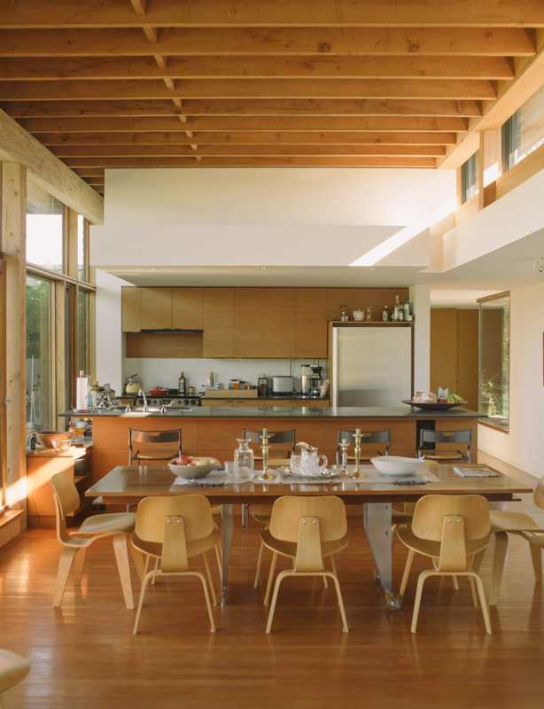 Korte and Stein-Korte’s open-plan kitchen and dining room