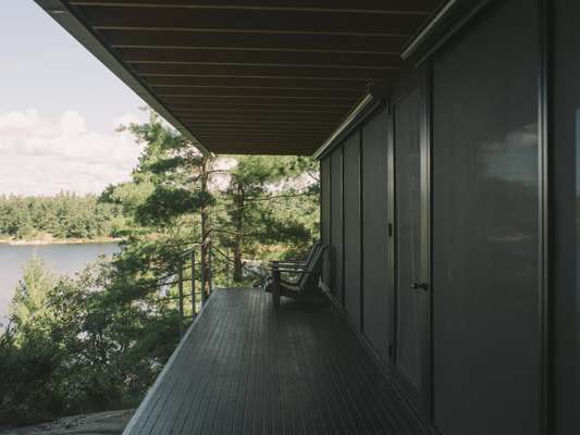 MacDonald’s decking overlooking the lake of Go Home Bay