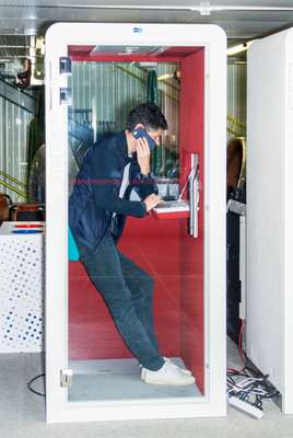 Soundproof booth in Station F 