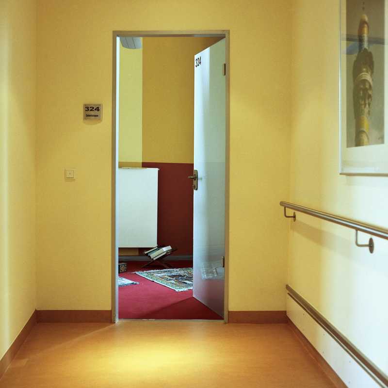 A prayer room at Hamburg’s UKE medical centre