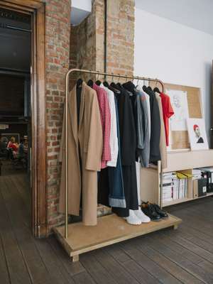 A rail of Ami’s womenswear