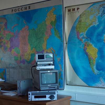 Broadcasting equipment in Margarita Simonyan’s office