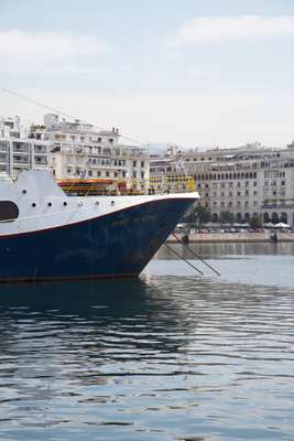 View of the central promenade, Leoforos Nikis, from the harbour