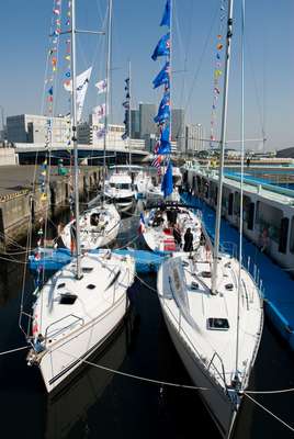 Boats in the floating exhibition zone