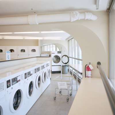 Marina City’s communal laundrette 