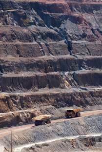 Open pit iron ore mine at Congonhas do Campo, Minas Gerais