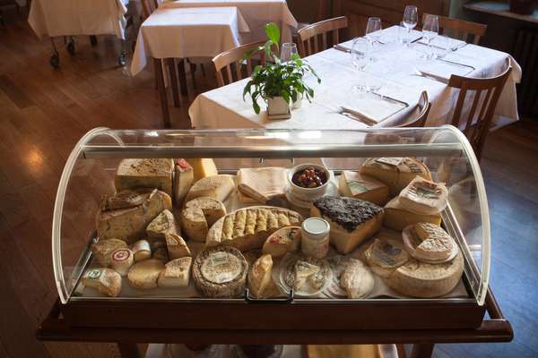 Cheese trolley at Tre Galline