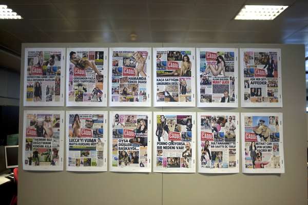 Front pages of a celebrity publication