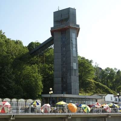 Soviet lift to the beach in Svetlogorsk