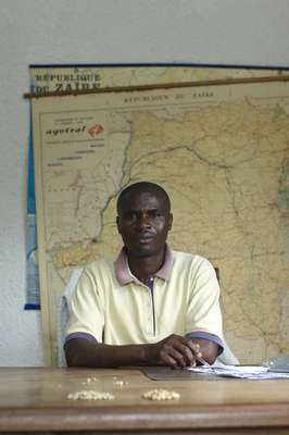 Michel Mwengeherwa, owner of the Goma coffee factory