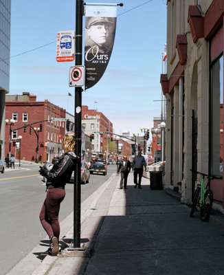 Lamppost memorial to the dead of 1916