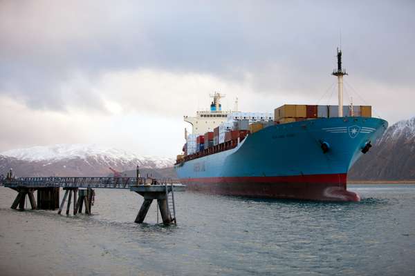  Korean ship coming into Dutch Harbor