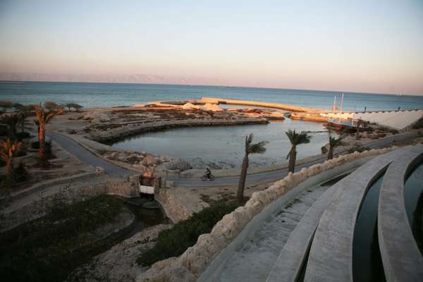 Artificial lakes on the sea front