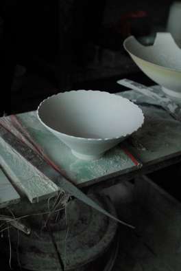 Porcelain bowl in Jingdezhen factory