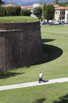 The imposing city walls 