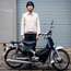 Hiroto Nishino, 24, works in a clothing shop and has been a scooter rider for three years, using it to get around town. He rides a Honda Super Cub