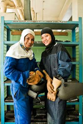 Welding students at Tesda