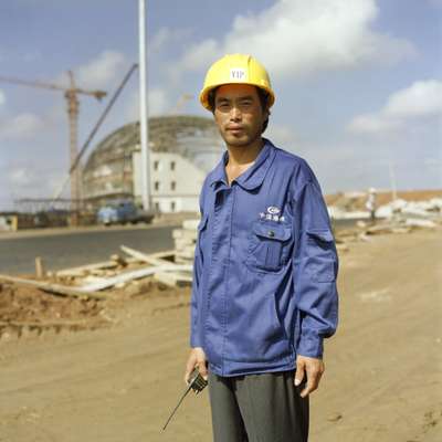 Chinese worker at Magampura Port 