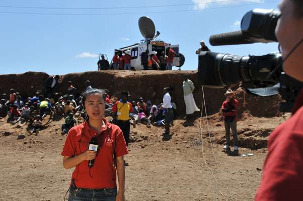 CNC correspondent Wang Lu reporting from Kenya