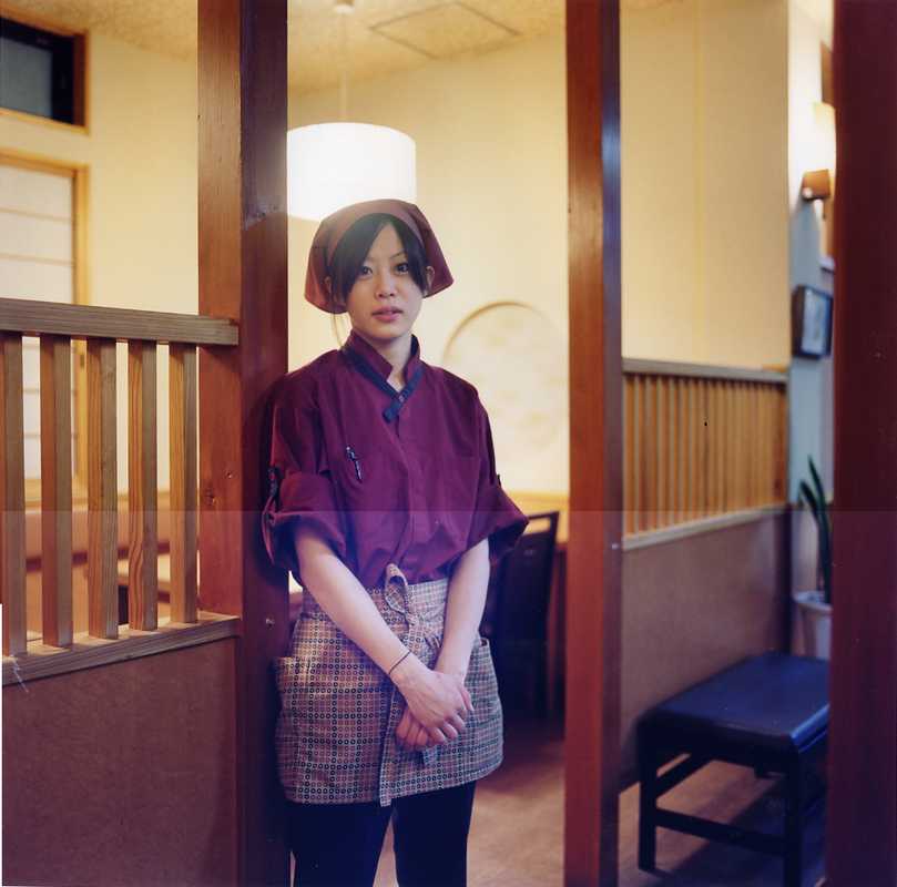 Yuka, a waitress at the Kuroshio restaurant
