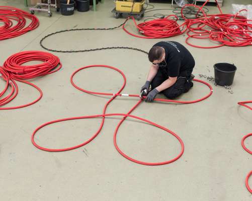 Nets start out as large loops of rope