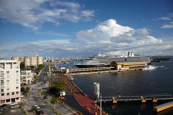 View of the San Juan cruise ship terminal