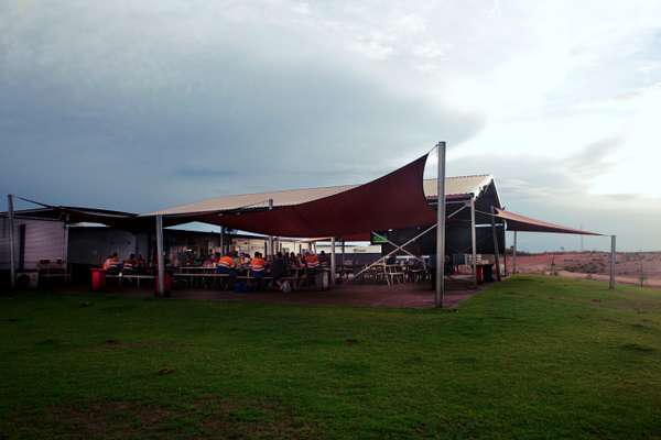 Wet Mess pub at the Woodie Woodie mine site