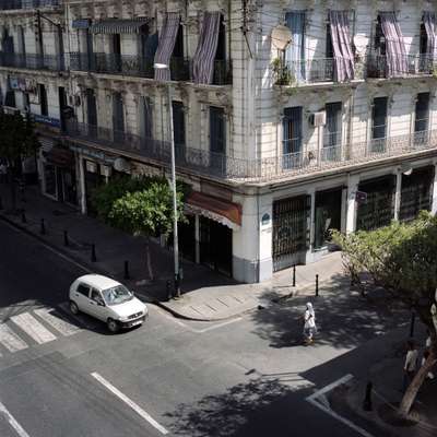 Parisian-style street corner