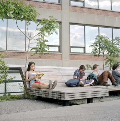 Multi-use seating features frequently