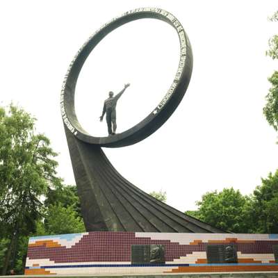 Soviet monument to astronauts in Kaliningrad