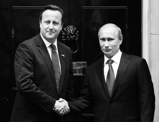 David Cameron and Vladimir Putin