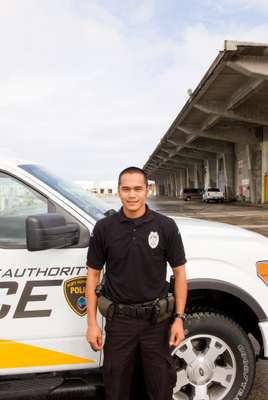 Policeman Jonathan Aguon 