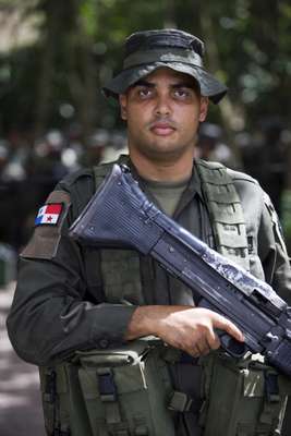 One of 20 Panamanian policemen 