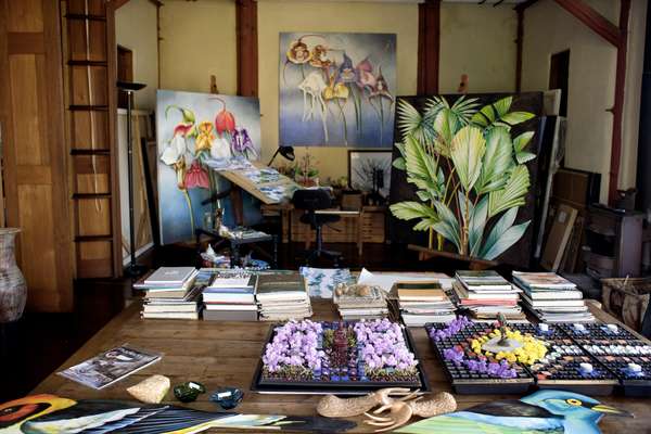 The studio of local artist Jenaro Mejia
