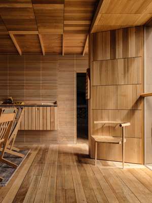 All surfaces and elements  are made from indigenous Tasmanian oak 