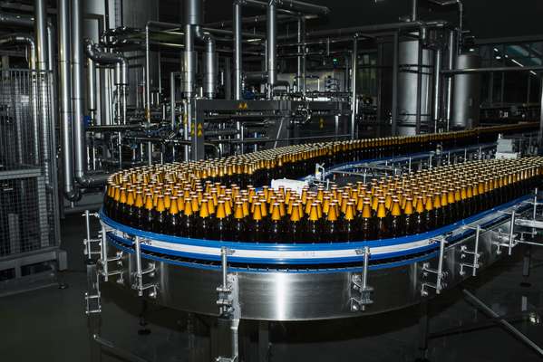 Bottling plant in full flow