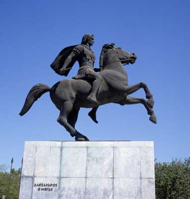 Alexander the Great statue in Thessaloniki