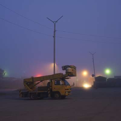 An old Japanese work vehicle in Petropavlovsk