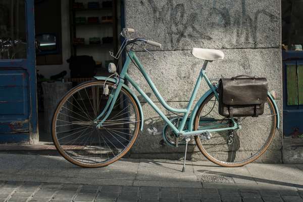 Recycled bike with bag