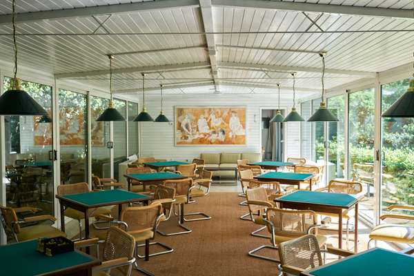 Cards Pavilion, complete with felt-topped tables