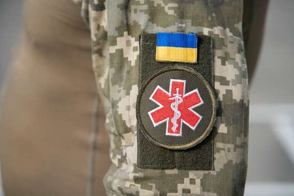 Shoulder flash on the arm of a Ukrainian medic