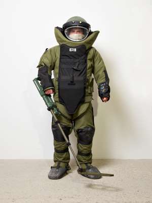 Nine of these EOD-9 bomb disposal suits have been donated by Canada