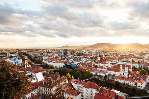 Graz as seen from the Schlossberg