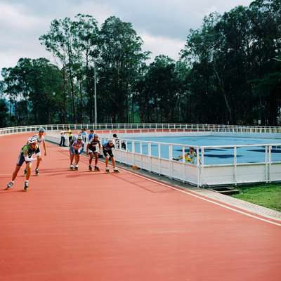 Early-morning session for Costa Rica’s national speedskating team