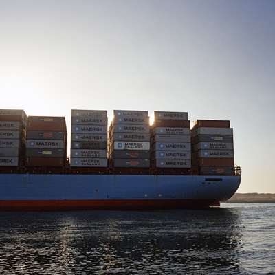 Vessel passing through Suez on way to Mediterranean