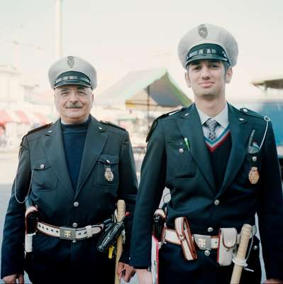 Municipal policemen at Porta Palazzo market