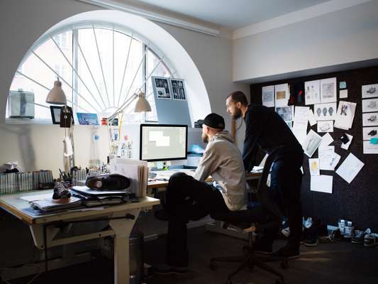 Christoffer Brattin (left) and Fredrik Johansson in Spalwart’s Stockholm studio