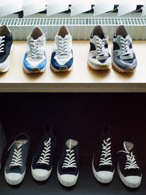 Spalwart shoes in the firm’s Stockholm headquarters